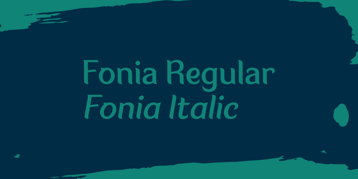 Fonia Italic Font preview